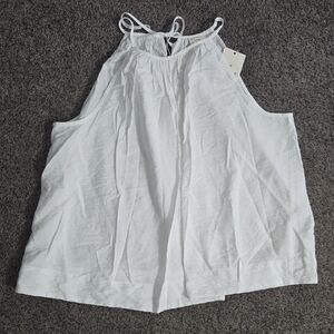 a new day White Sleeveless Tank Top